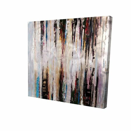 FONDO 12 x 12 in. Abstract Runny Paint-Print on Canvas FO2774119